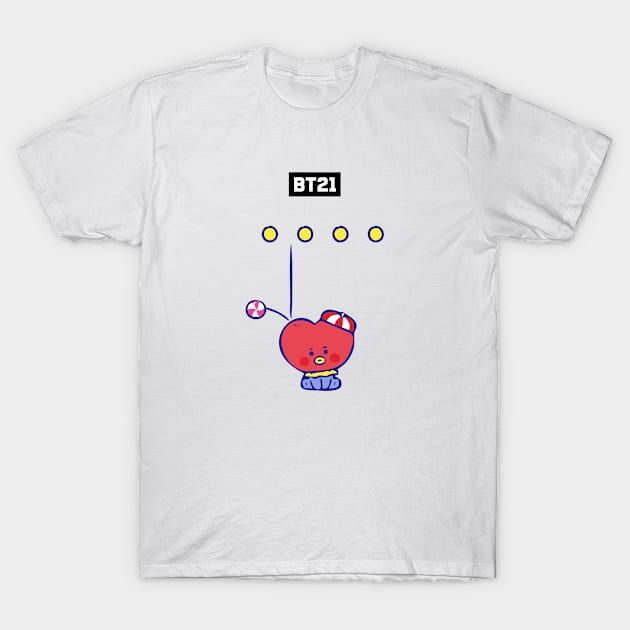 bt21 bts exclusive design 100 T-Shirt by Typography Dose